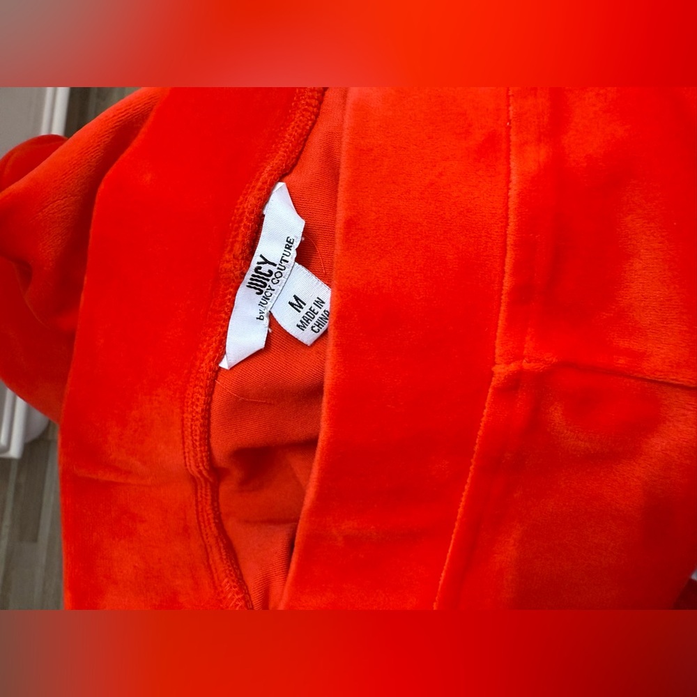Red Juicy Couture Velour Track Pants (HOODIE SOLD SEPARATELY)